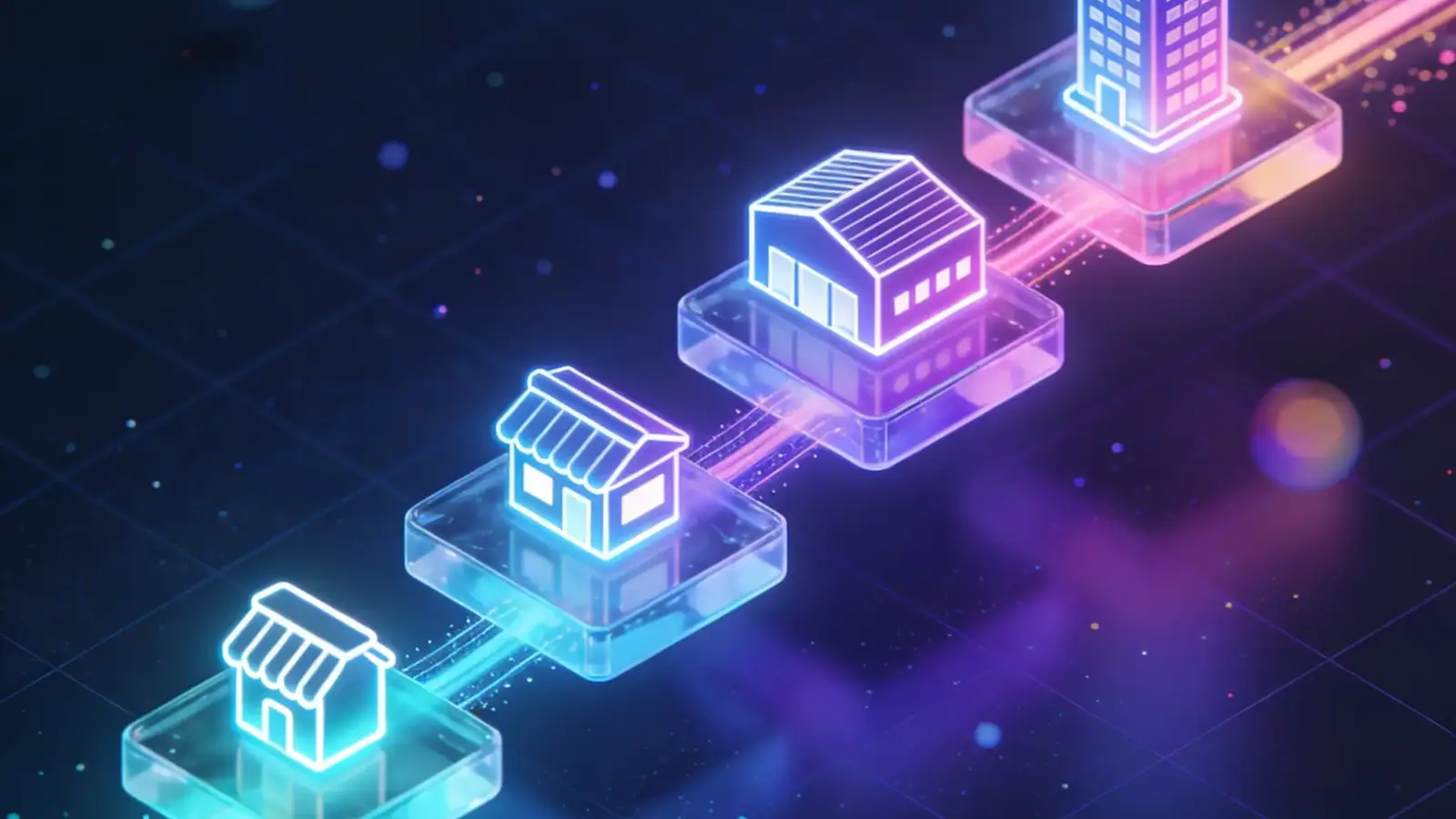 Shopify store stages infographic showing recommended email platforms at each growth level